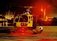 G-SPOL - At her base at the Helipad on the banks of the Clyde in Glasgow mid 90's. - by Martin Lupton