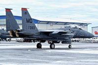 91-0333 @ KBOI - F-15E from the 391st Fighter Sq. Bold Tigers, 366th Fighter Wing from Mountain Home AFB, ID parked on the north GA ramp. - by Gerald Howard