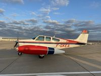 F-GKEA @ EDRZ - Beautiful Bonanza refueling in Zweibrücken - by Mike Stone