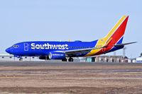 N566WN @ KBOI - On Alpha at 28R ready for take off.