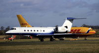 N600J @ EGGW - just landing runway 26 - by Michael Vickersb