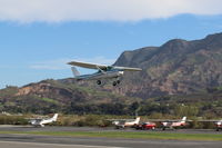 N704JH @ SZP - 1976 Cessna 150M, Continental O-200 100 Hp, takeoff climb Rwy 22 - by Doug Robertson