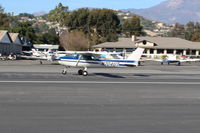 N704UT @ SZP - 1976 Cessna 150M, Continental O-200 100 Hp, landing roll Rwy 22 - by Doug Robertson