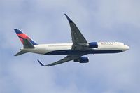 N154DL @ LFPG - Boeing 767-3P6, Climbing from rwy 06R, Roissy Charles De Gaulle airport (LFPG-CDG) - by Yves-Q