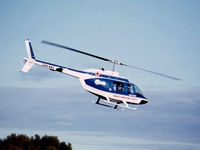 VH-AAL - Stbd side Departure - Vowell Air Services / Peninsula Ambulance Service Bell 206A VH-AAL Cn 606 (later upgraded to B206B Spec). Phillip Island (Race track) Feb 1971 - Angel of Mercy – PIARC Medevac standby. Low res image. - by Walnaus47