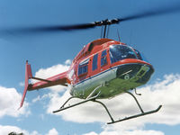 VH-SBC - Front Stbd side view of Bell 206L-3 LongRanger III VH-SBC Cn 51396 descending close to Lake Burley Griffin Canberra during Canberra Week festivities on 17Mar1997 (Canberra Day). Several Bell JetRangers flew numerous 5 min Joyflights during that day. - by Walnaus47