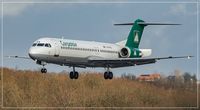 YR-FKB @ EDDR - 1991 Fokker 100 (F-28-0100), c/n: 11369 - by Jerzy Maciaszek