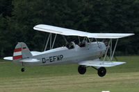 D-EFWP @ EDST - Focke-Wulf Fw 44J Stieglitz landing at Hahnweide airfield, Germany. OTT 2019