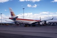 EC-GJT @ LEMD - rrg 11/1996 damaged 5/20/1998 JNB struck by Intensive Air HS-748 (ZS-XGY) while parked on remote stand. Was inaugural IB flight to JNB, wfu MAD late 2013, WFU Oct 2016.Broken up. - by Jean Christophe Ravon - FRENCHSKY