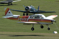 D-EGAM @ EDST - Fuji FA-200-180 Aero Subaru landing at Hahnweide airfield, Germany. OTT 2019 - by Van Propeller