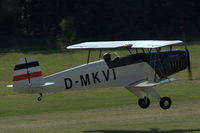D-MKVI @ EDST - B&F Fk131 Jungmann landing at Hahnweide airfield, Germany. OTT 2019. - by Van Propeller