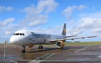 VP-CCG @ EGSH - Parked on stand at Norwich - by AirbusA320