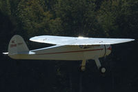 N21948 @ EDST - Cessna C-165 Airmaster landing in the late afternoon sun at Hahnweide airfield, Hermany. OTT 2019