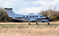 G-NYCO @ EGFH - Visiting Super King Air operated by Dawn Meats Group departing Runway 04. - by Roger Winser