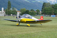 HB-SVM @ LSZW - Thun airfield.