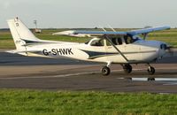 G-SHWK @ EGSH - Departing the SaxonAir ramp following a few days' visit from Cambridge (CBG). - by Michael Pearce