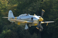 G-INVN @ EDST - Hawker Sea Fury T.Mk.20 landing at Hahnweide airfield, Germany. OTT 2019