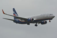 VQ-BHT @ EBBR - Short Final.