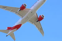 N795AV @ LEBL - Right under the take-off threshold at Barcelona's El Prat Airport - by Chris Holtby