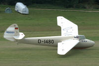 D-1480 @ EDST - Göppingen Gö 3 Minimo.a landing at Hahnweide airfield, Germany. OTT 2019