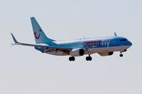OO-JAX @ LFBD - Boeing 737-8K5, Short approach rwy 05, Bordeaux-Mérignac airport (LFBD-BOD) - by Yves-Q