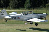 OO-YUG @ EDST - Zlin Z-526F Trener-Master landing at Hahnweide airfield, Germany. OTT 2019