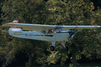HB-EOP @ EDST - Auster J/1 Autocrat landing at Hahnweide airfield, Germany. OTT 2019 - by Van Propeller