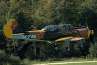 LY-FUN @ EDST - Yakovlev Yak-52 landing at Hahnweide airfield, Germany. OTT 2019 - by Van Propeller