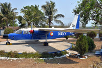 IN139 @ VAGO - On display at Naval Air Museum Goa with the emblem of INAS 550 and tail code for INS Garuda.  Islanders served with INAS 550 “Flying Fish” and INAS 318 “Hawks” for aircrew training, short-range maritime reconnaissance, SAR and communications. - by Arjun Sarup