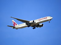 A7-BEI @ EGLL - Boeing 777-3DZ/ER on finals to London Heathrow.