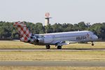 EI-EXA @ LFBD - Boeing 717-2BL, Landing rwy 05, Bordeaux Mérignac airport (LFBD-BOD) - by Yves-Q