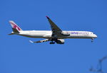 A7-ANE @ EGLL - Airbus A350-1041 on finals to London Heathrow. - by moxy