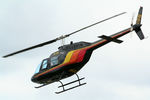 VH-SWI @ YSRI - Rear Port-side view of black ‘JoyFlight’ Bell 206B JetRanger III helicopter VH-SWI Cn 2324 Firebird 286 departing RAAF Base Richmond YSRI NSW during the Australian Defence Force Airshow on 22Oct2006. - by Walnaus47