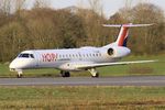 F-GUBC @ LFRB - Embraer ERJ-145LR, Lining up rwy 25L, Brest-Bretagne airport (LFRB-BES) - by Yves-Q