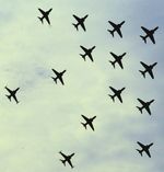 ZJ201 @ EGLF - At the 1994 Farnborough Air Show demonstrating all of the nations that purchased the Hawk. - by kenvidkid
