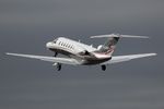 D-CHIP @ EGGW - Eisele Flugdienest Cessna 525B heading out of London Luton into stormy skies - by dave226688