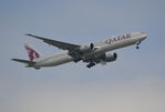 A7-BED @ EGLL - Boeing 777-3DZ/ER on finals to 9R London Heathrow. - by moxy