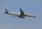 A7-BED @ EGLL - Boeing 777-3DZ/ER on finals to 9R London Heathrow. - by moxy