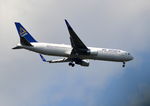 P4-KEC @ EGLL - Boeing 767-3KY(ER) on finals to 9R London Heathrow. - by moxy