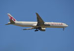 A7-BAI @ EGLL - Boeing 777-3DZ/ER on finals to 9R London Heathrow. - by moxy