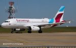 D-AGWE @ EGSH - Departing fresh from repaint into Eurowings livery - by AirbusA320