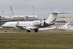 A7-CGG @ EGGW - Qatar Executive G650 ER landing at London Luton - by dave226688