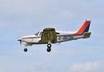 G-BEOH @ EGBJ - G-BEOH landing at Gloucestershire Airport. - by andrew1953