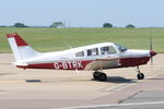 G-BTRK @ EGSH - Leaving Norwich. - by keithnewsome