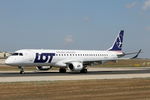 SP-LNI @ LMML - Embraer EMB195LR SP-LNI LOT Polish Airlines - by Raymond Zammit