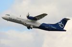G-ISLM @ EGSH - Climbing out of RWY 27 for Jersey (JER), after respray by Air Livery.