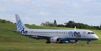 G-FBEG - Embraer 195LR taxing for take-off at Birmingham International Airport. - by Tim Allbutt