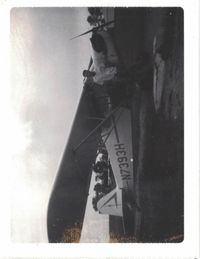 N7393H - My grandfather, we believe after soloing in N7393H. - by Unknown