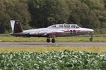 F-AZPF @ LFRU - Fouga CM-175 Zephyr, Landing rwy 22, Morlaix-Ploujean airport (LFRU-MXN) Air show 2019 - by Yves-Q