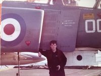 XV567 - Taken onboard HMS Ark Royal (me in the photograph) on the flight deck carrying out flight servicing. - by Richard Fagg